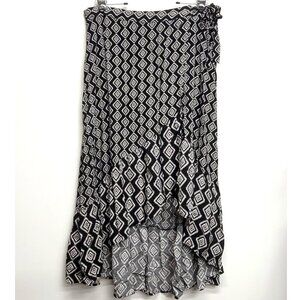 Torrid 2 Geometric Challis Maxi Wrap Skirt 2X 18 20